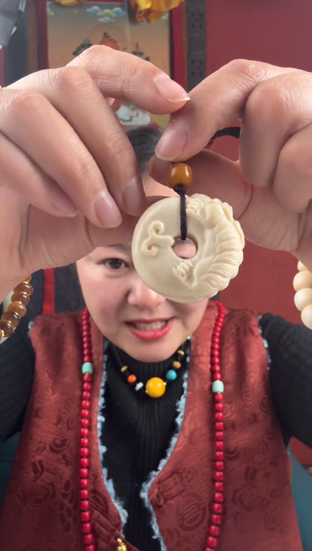 无非金属藏地白的古珠