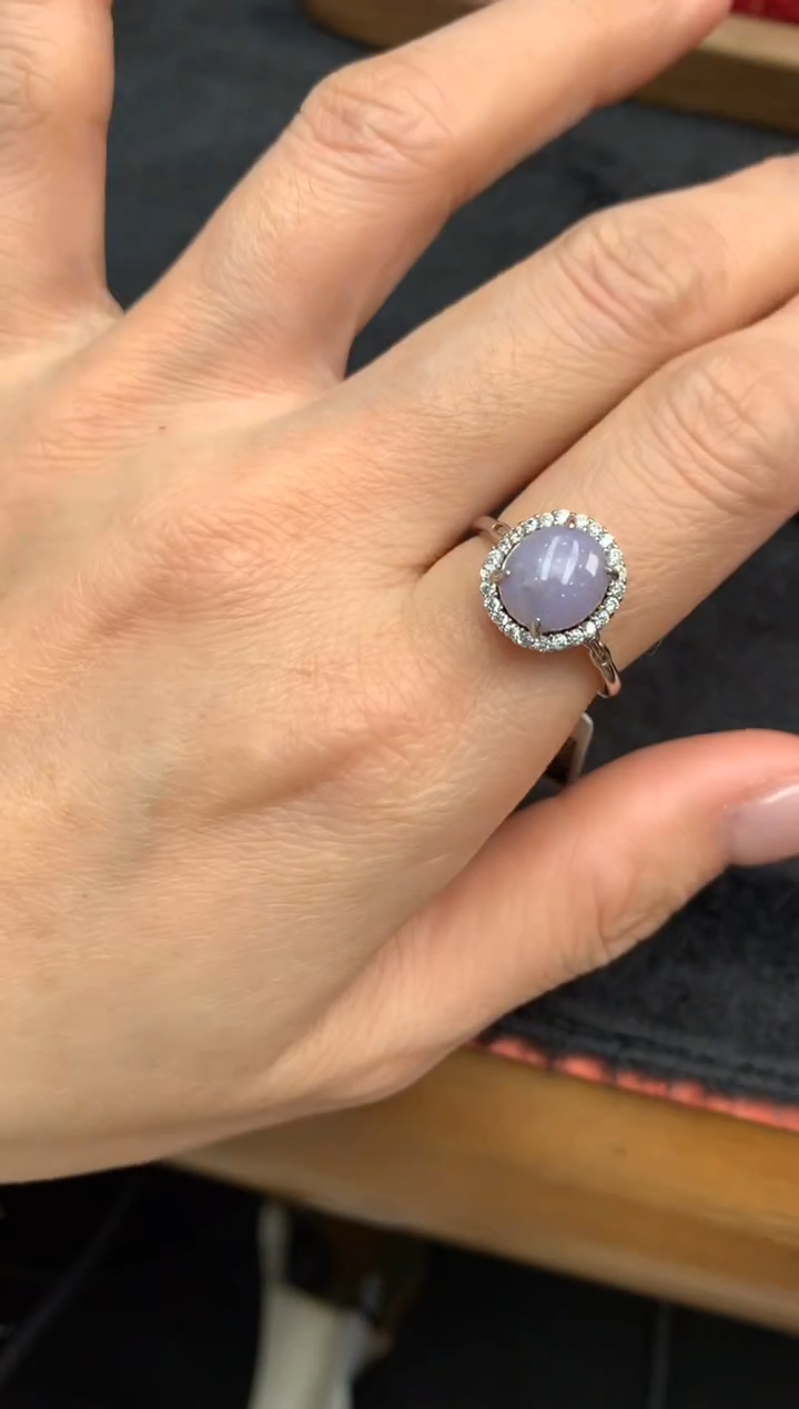 【闪购商品】翡翠戒指银S925镶嵌戒指