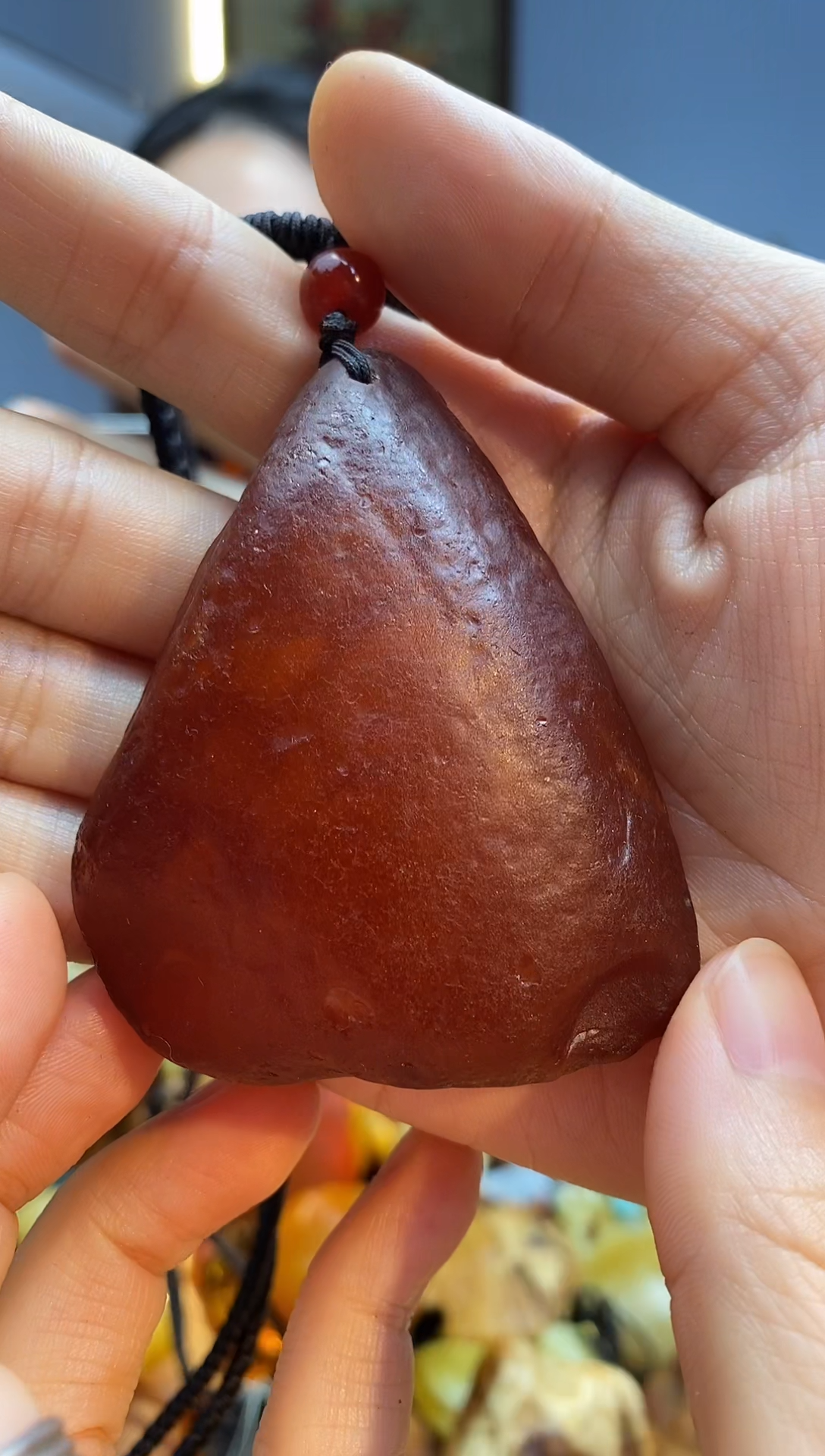 琥珀颈饰未镶嵌吊坠