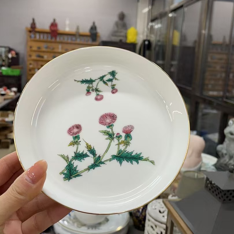 日式回流矢车菊壶承