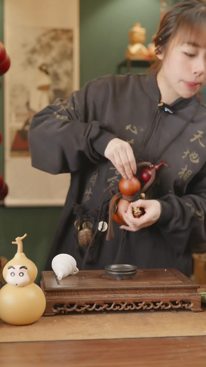 【闪购商品】116号精品天然大漆工艺防渗内胆酒葫芦~