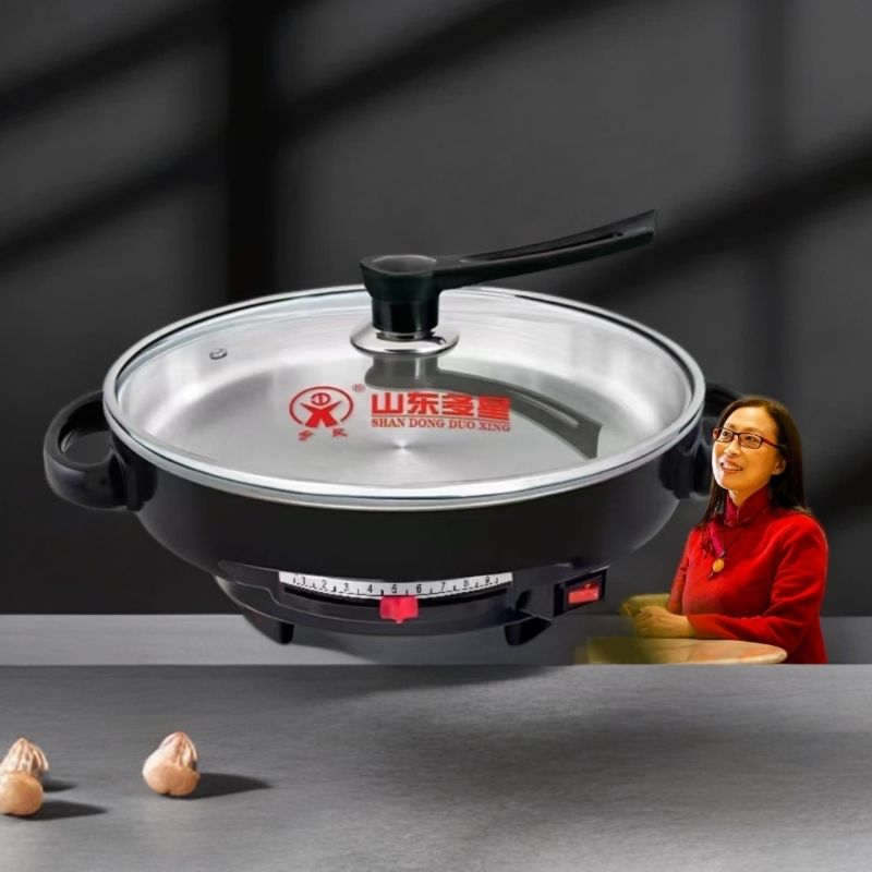 多星35CM新五代食品级316L不锈钢电饼铛,电煎锅