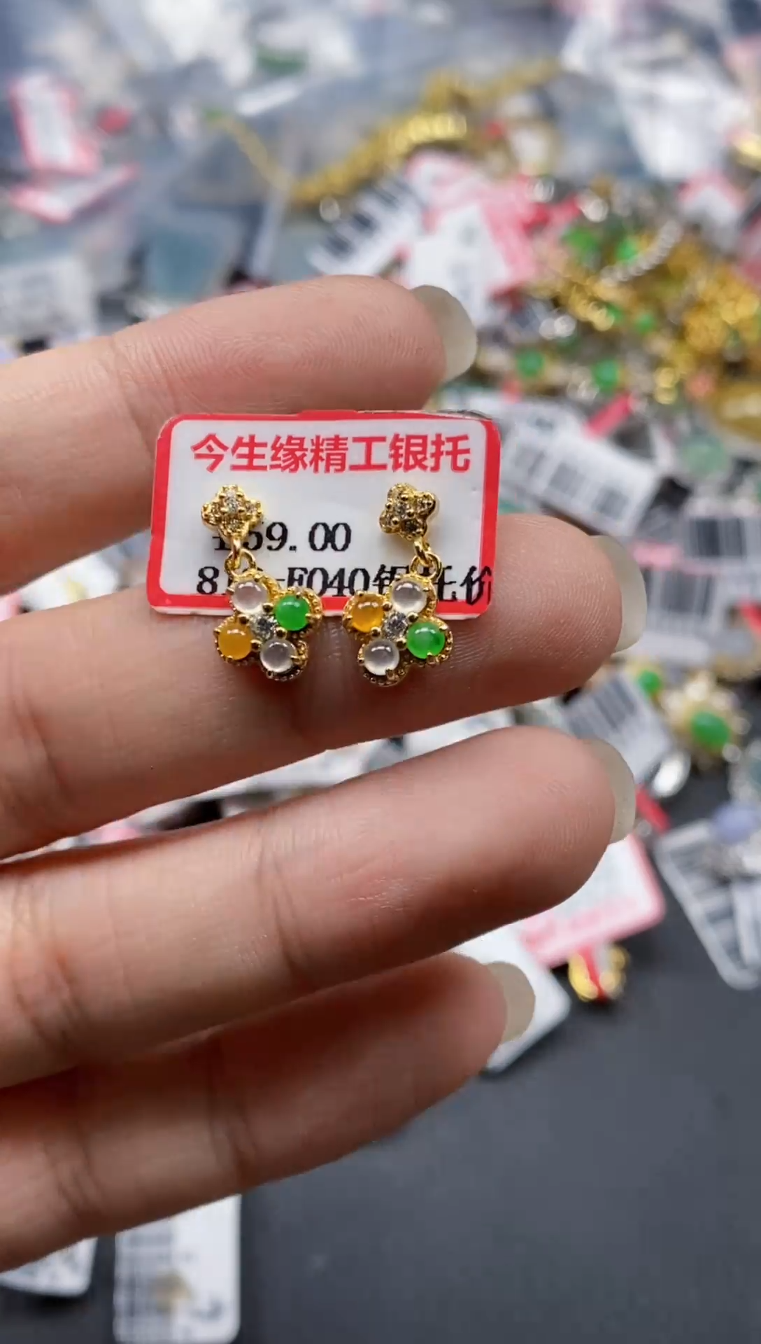 银S925镶嵌戒指翡翠天然A货缅甸翡翠