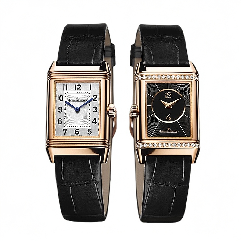 99新 Jaeger-LeCoultre/积家 双面翻转2662430玫瑰金21年在保全套