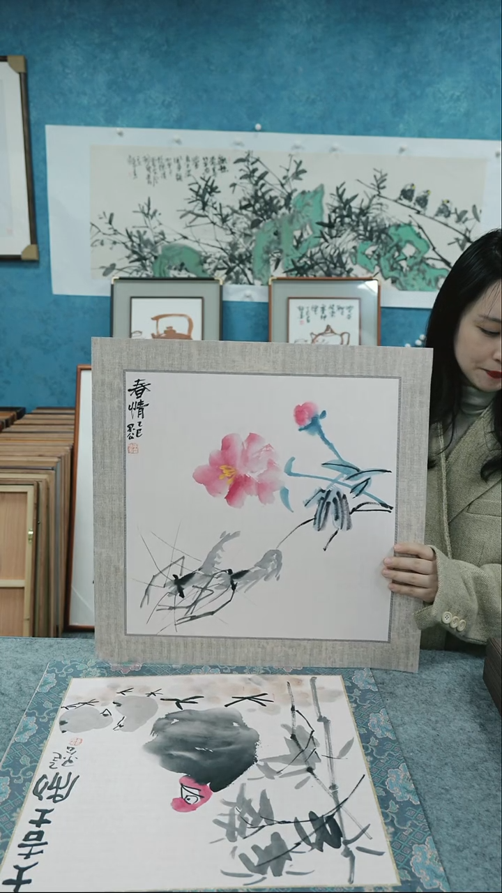 【闪购商品】国画50*50本土老师花鸟软片