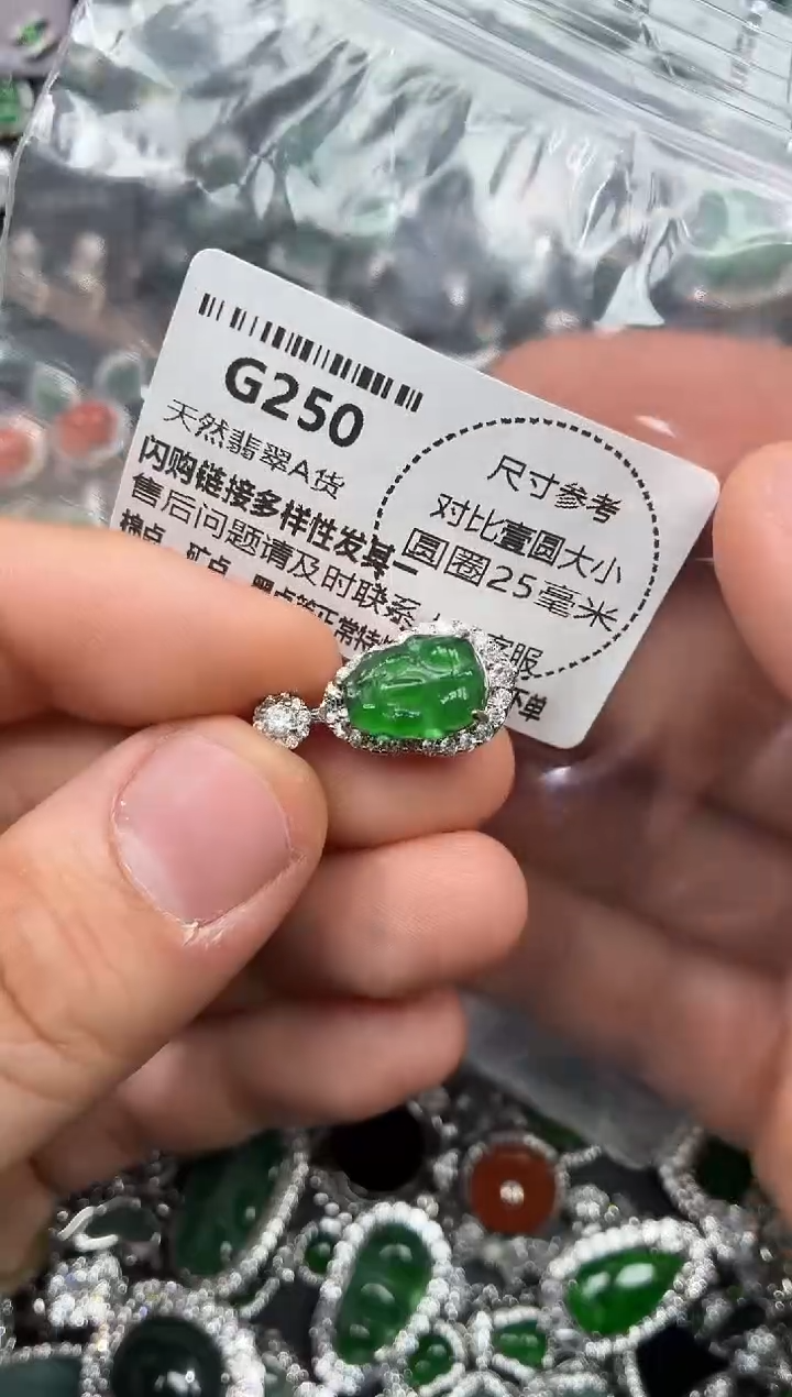 颈饰未镶嵌翡翠G250吊坠