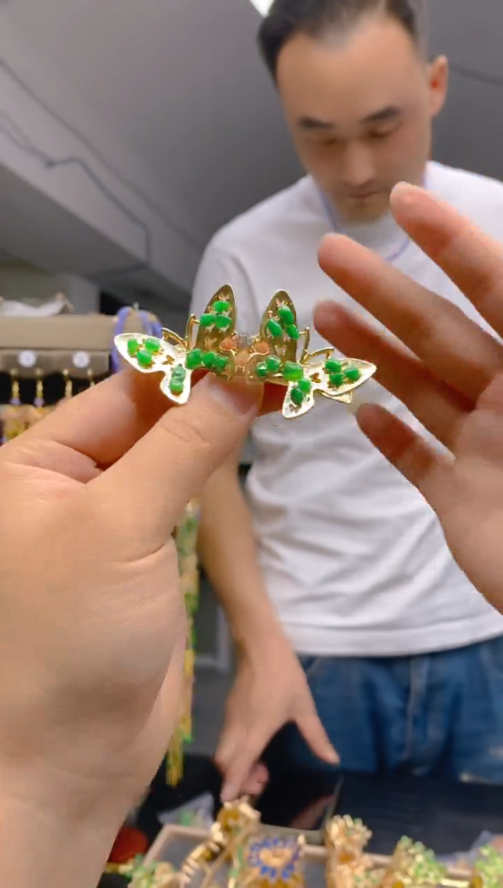 【闪购商品】翡翠耳饰合金0432翡翠发簪