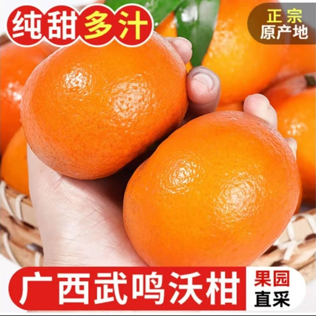 广西武鸣沃柑当季新鲜水果皮薄多汁香甜柑 橘采摘花皮5/9斤整箱B