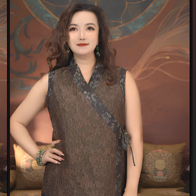 爱上莲心香云纱【闪耀星河】交领马甲上衣气质新中式女士