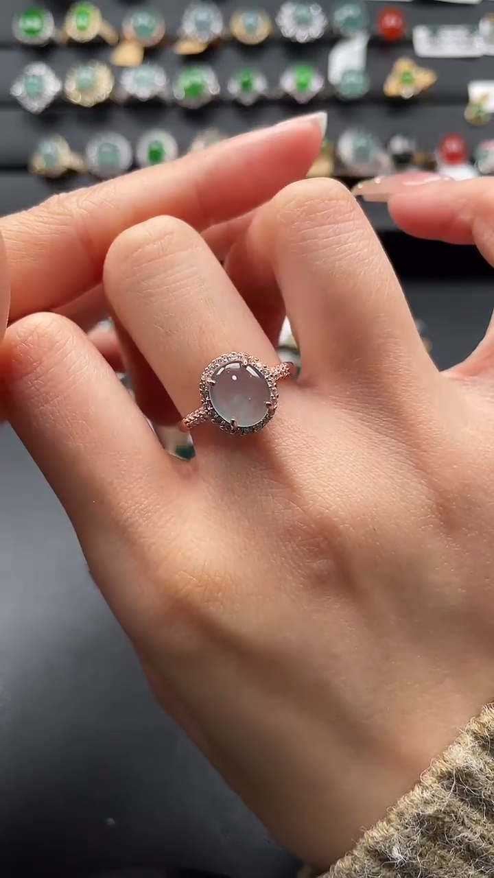 【闪购商品】翡翠戒指银S925镶嵌6546435