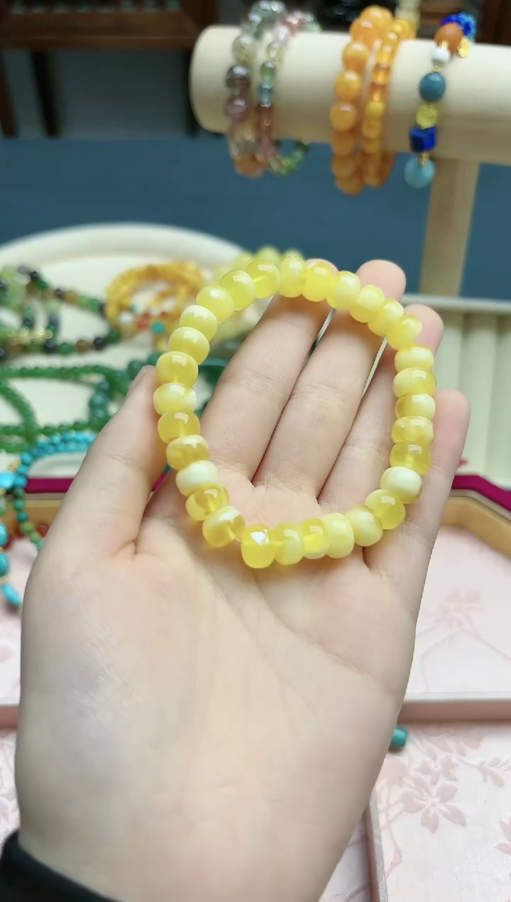 【闪购商品】琥珀裸石未镶嵌蜜蜡9+mm手串*1 JYD