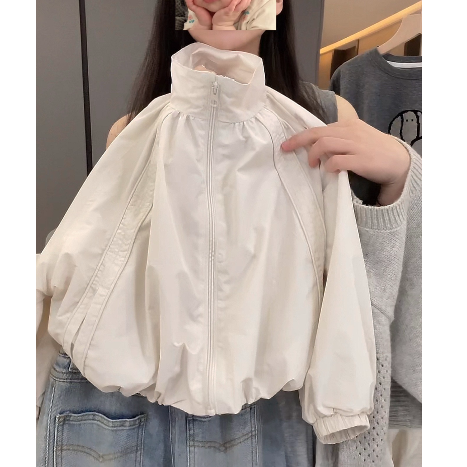 【小首尔】【高级感】男女童秋韩版宽松工装风纯色立领外套HBB7989
