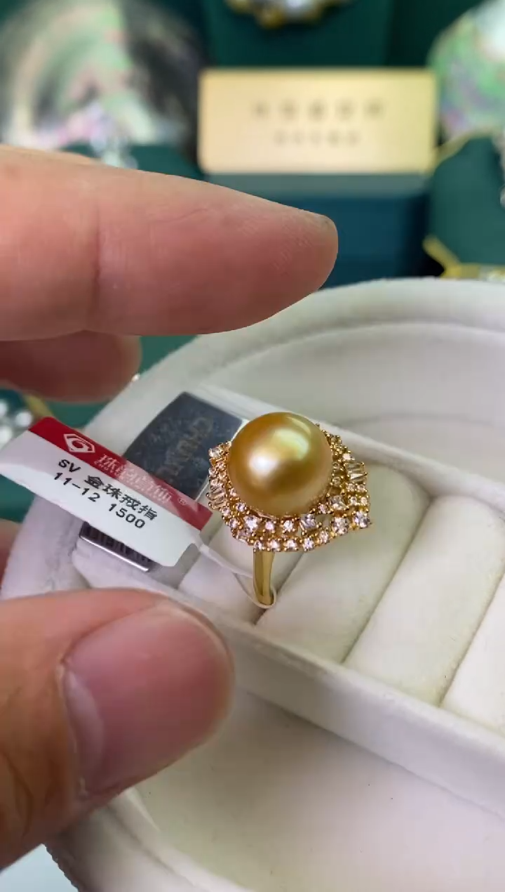 【闪购商品】海水珍珠戒指银S925镶嵌1