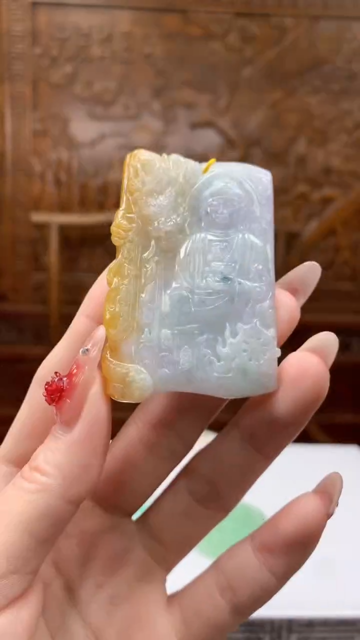 【闪购商品】定制翡翠未镶嵌1072ry-毛货挂件39