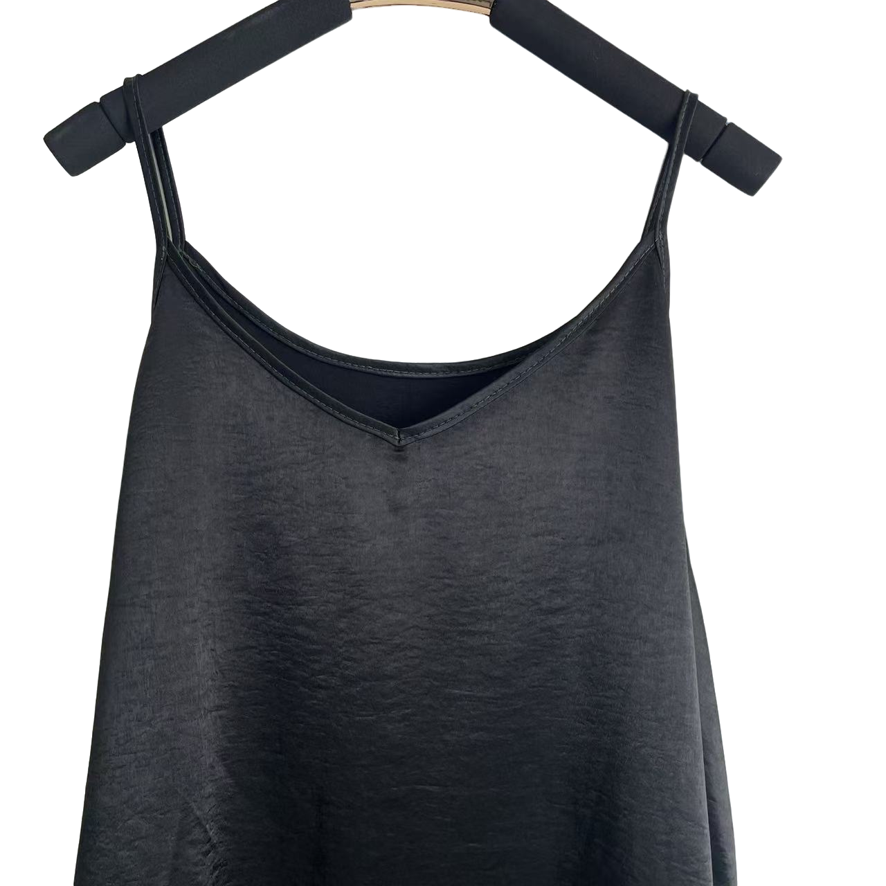 恬小霓（玲玲姐精选）11032/黑色/吊带/两面穿/V领/圆领/绿线边