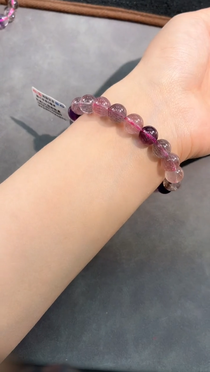 【闪购商品】紫晶手链未镶嵌143号紫超七9mm