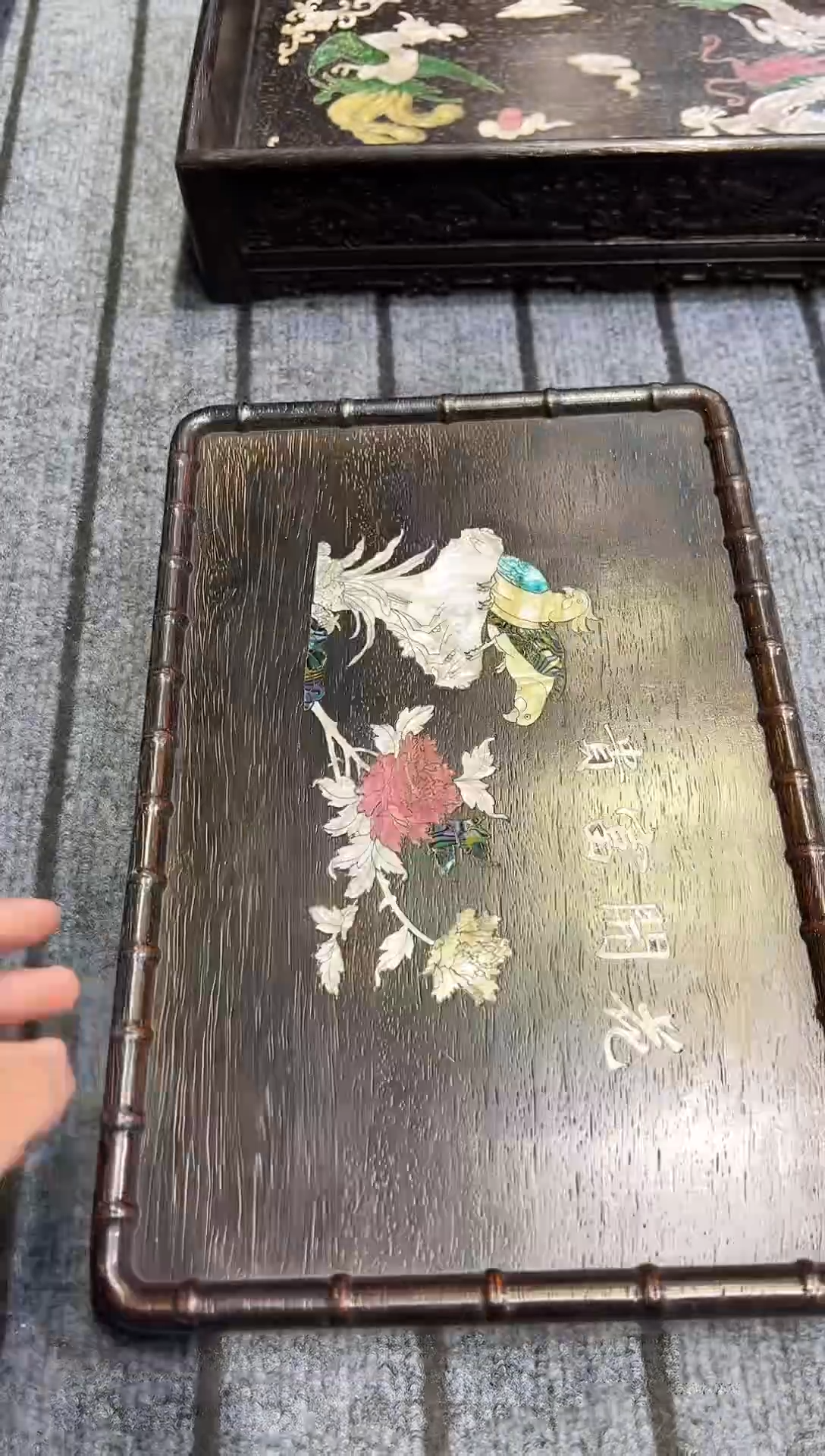 木应*紫檀雕刻一物一拍