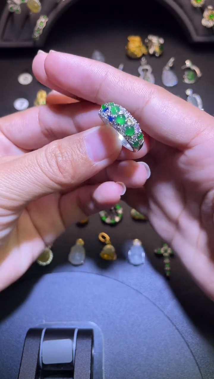 吊坠(不含链)银S925镶嵌翡翠1