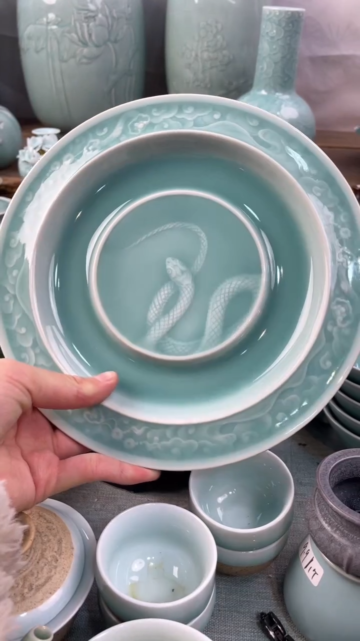 【闪购商品】特价 微瑕 慧仙青瓷