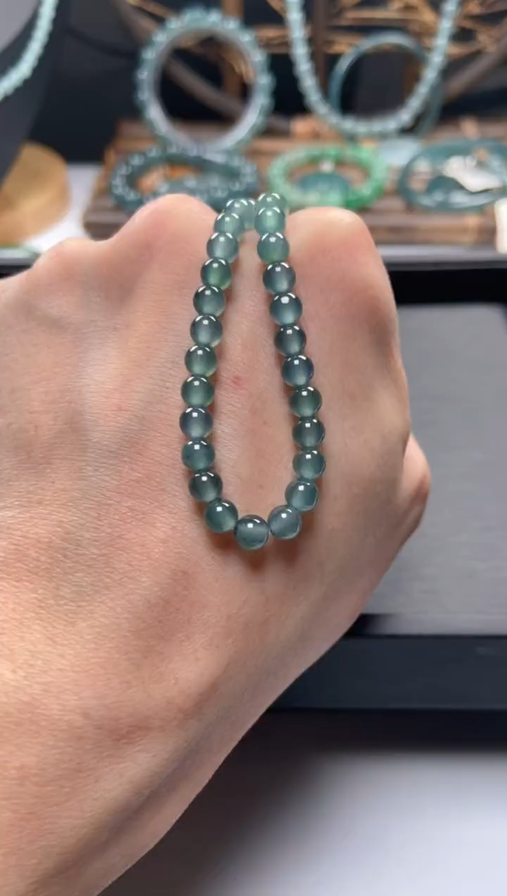 【闪购商品】翡翠手链未镶嵌多样性发货37颗卡5