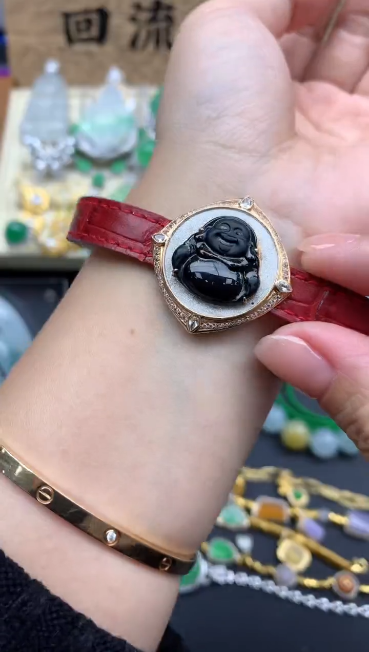 【闪购商品】翡翠手串18K金镶嵌593-中国好珍宝