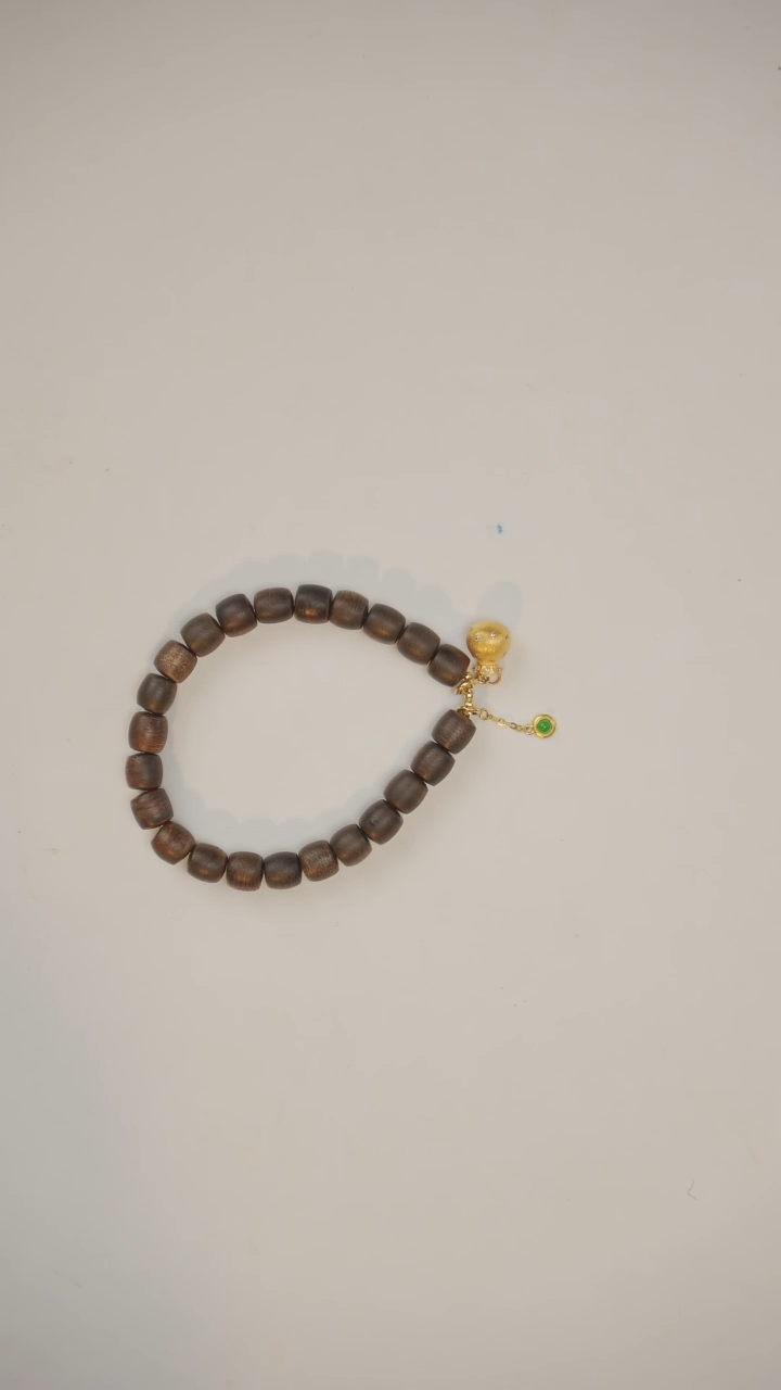 【闪购商品】翡翠手串18K金镶嵌手串