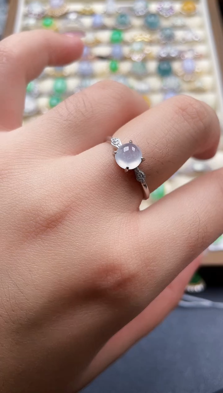 银S925镶嵌戒指翡翠188