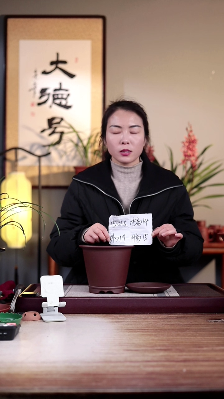 【闪购商品】紫砂花盆紫泥圆斗笠一只是粉丝不介意带色差托盘