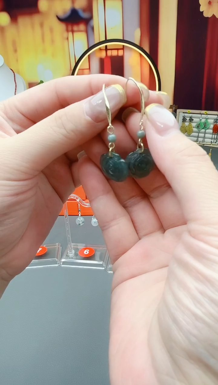 未镶嵌翡翠耳饰822