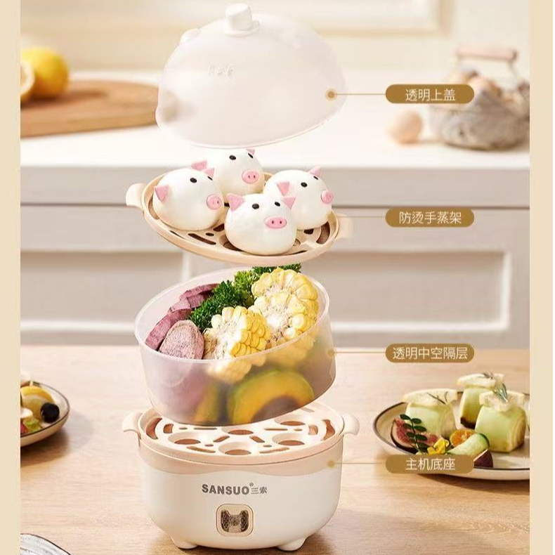 拉萨发货西藏包邮蒸蛋羹蒸面食单层蒸蛋器防干烧煮蛋器多功能早餐