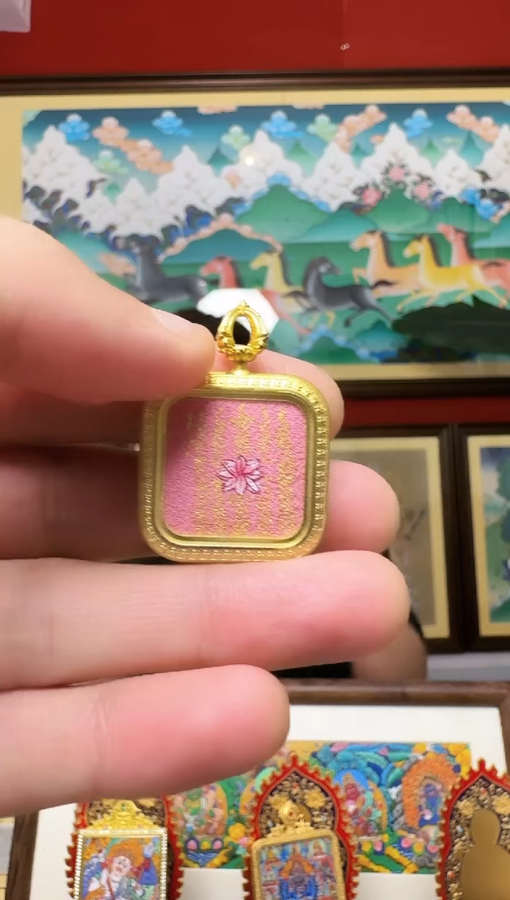 吊坠五条-热贡纯手绘周毛