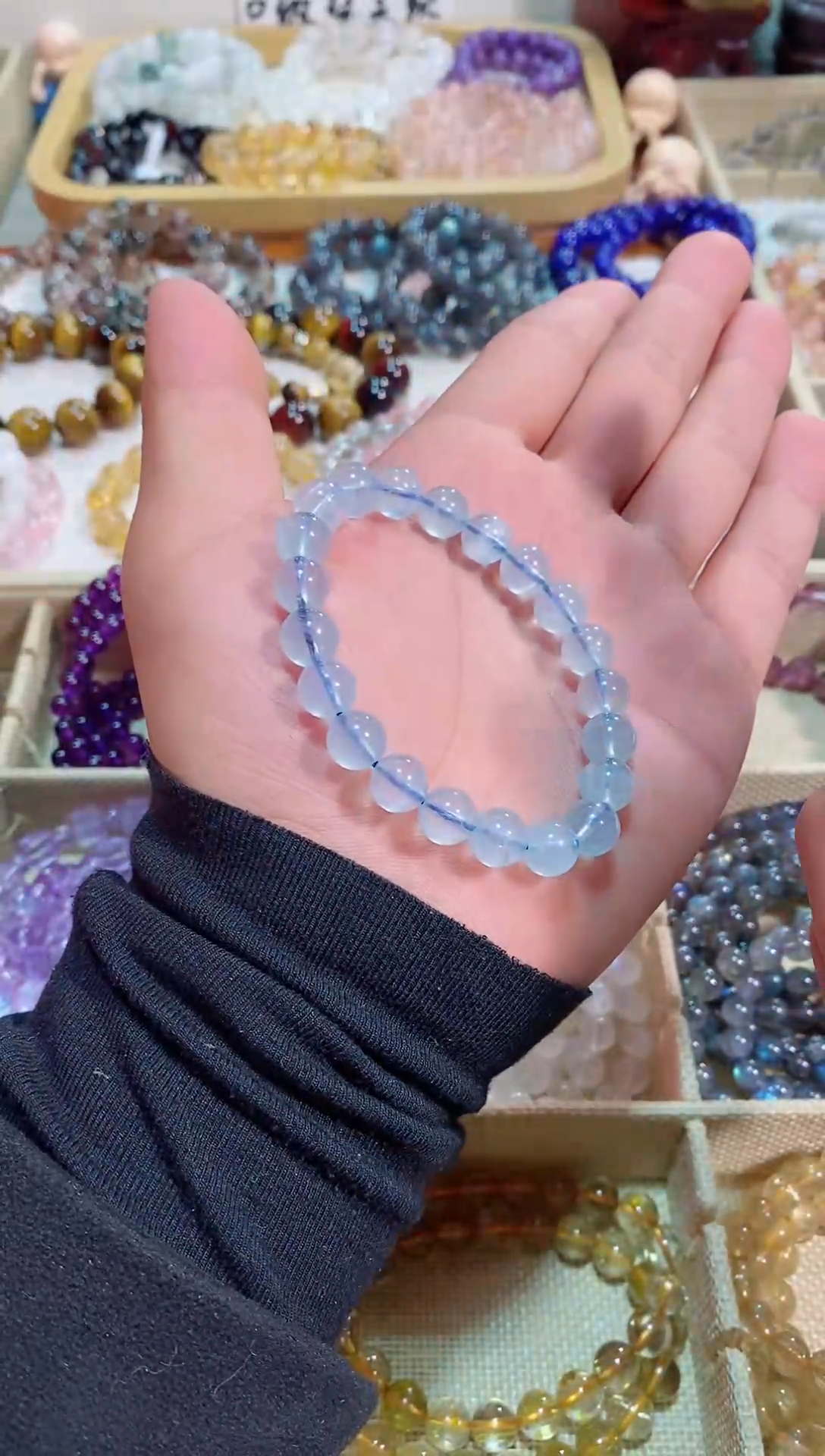 【闪购商品】水晶手链未镶嵌海蓝宝8M+ (多样性发其一）