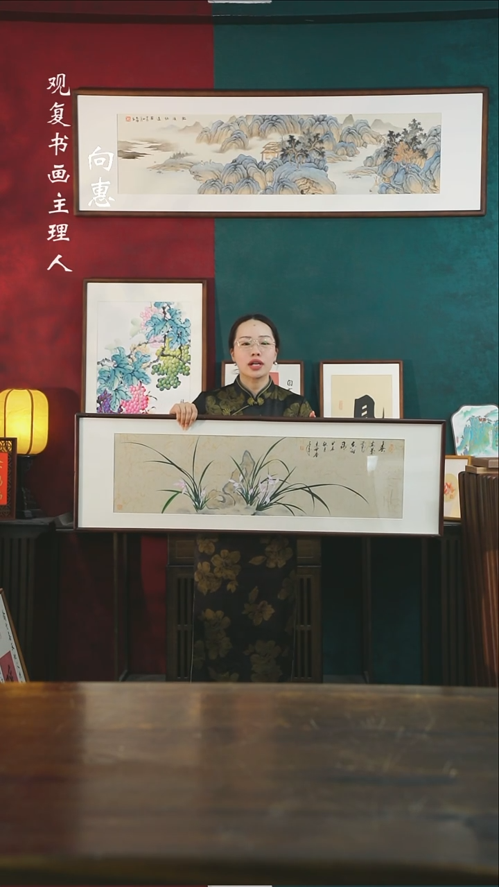 【闪购商品】书法金世堃3-40*123手绘同款