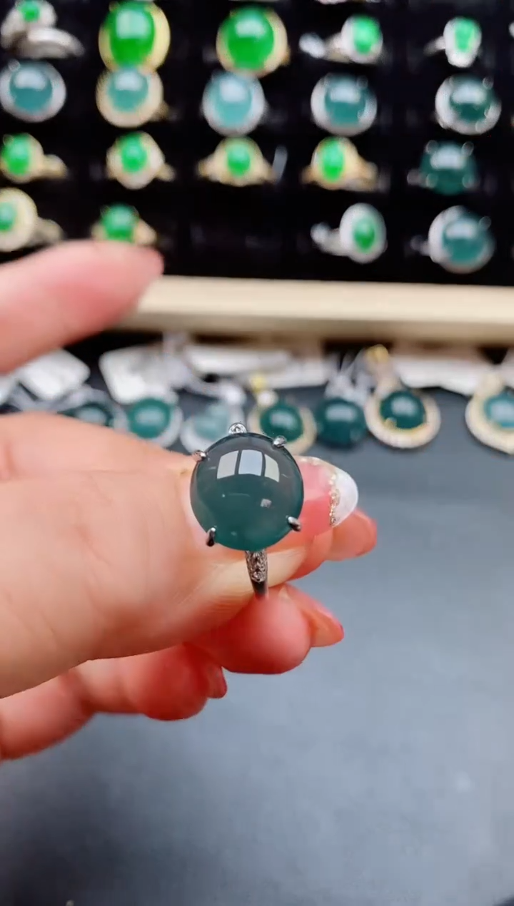 【闪购商品】翡翠戒指银S925镶嵌50850
