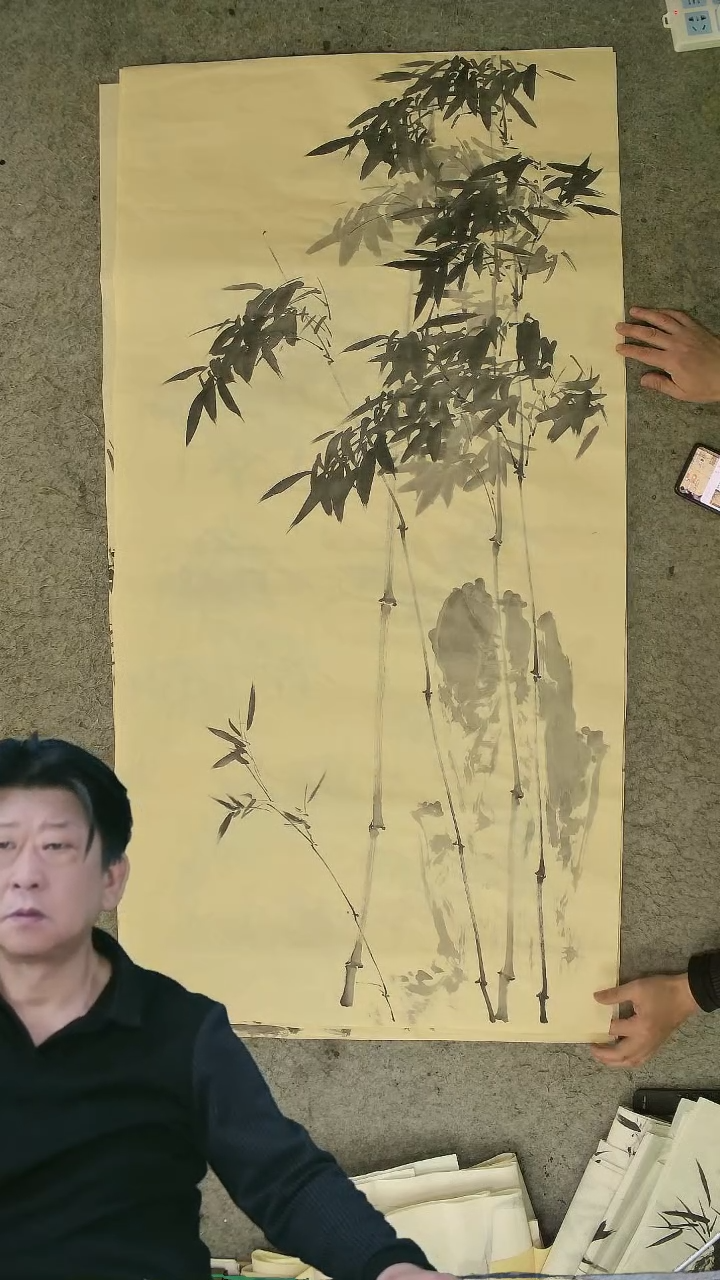 国画 四尺整张  墨竹  69*138cm