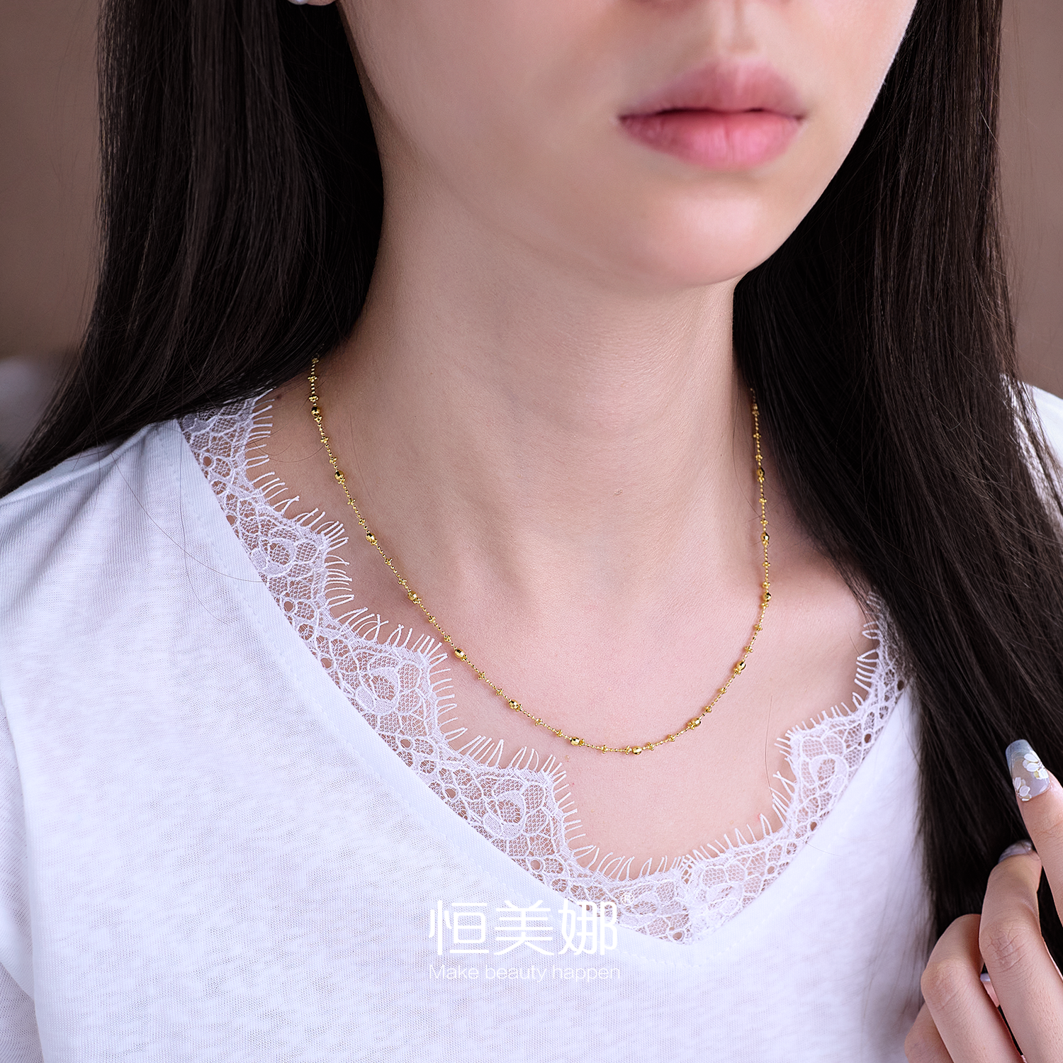 链子925银 仙女链气质时尚百搭欧美简约金色简约日常素链