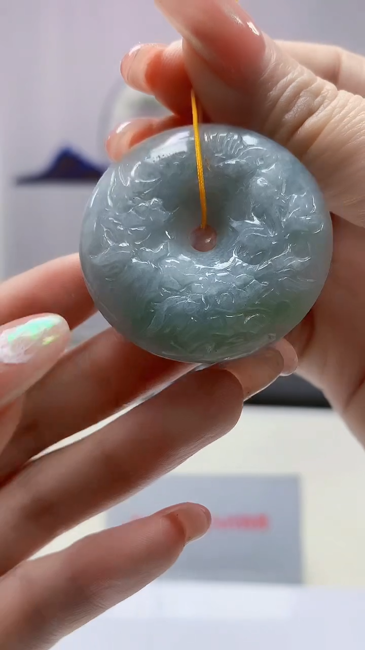 【闪购商品】定制翡翠未镶嵌1502DD-毛货挂件33