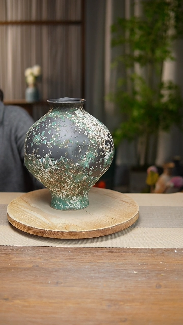 【闪购商品】陶瓷 花器涂鸦绿灯笼