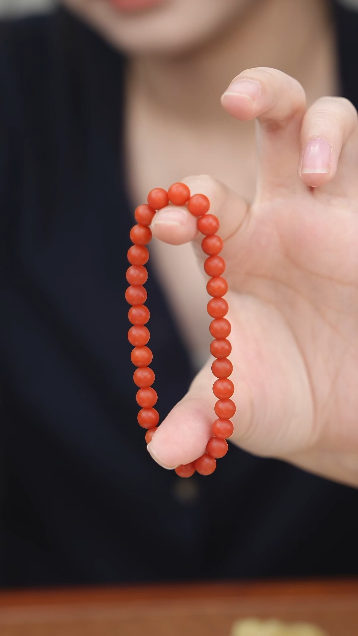 颈饰未镶嵌南红玛瑙旺**猫闪69毕业保山南红手串6mm