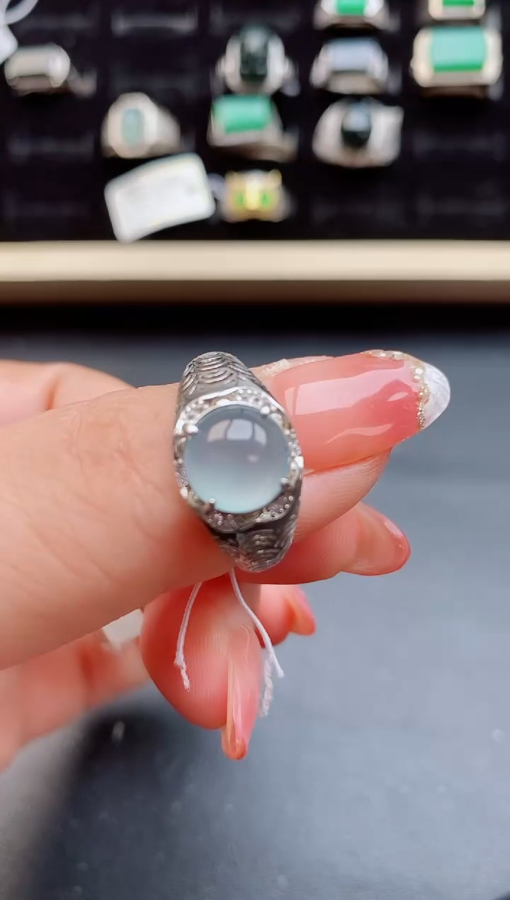 【闪购商品】翡翠戒指银S925镶嵌54254