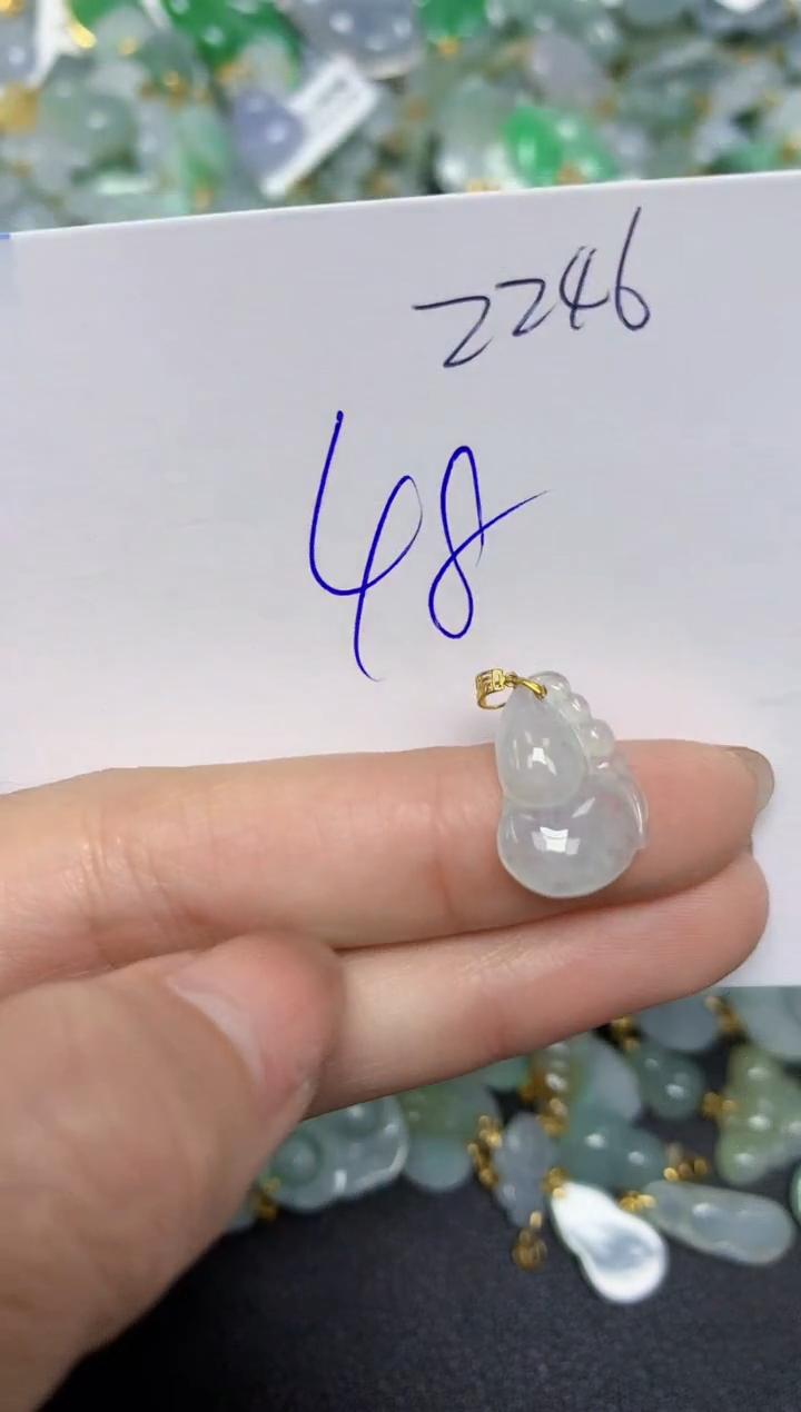 【闪购商品】翡翠颈饰18K金镶嵌 天然翡翠A货