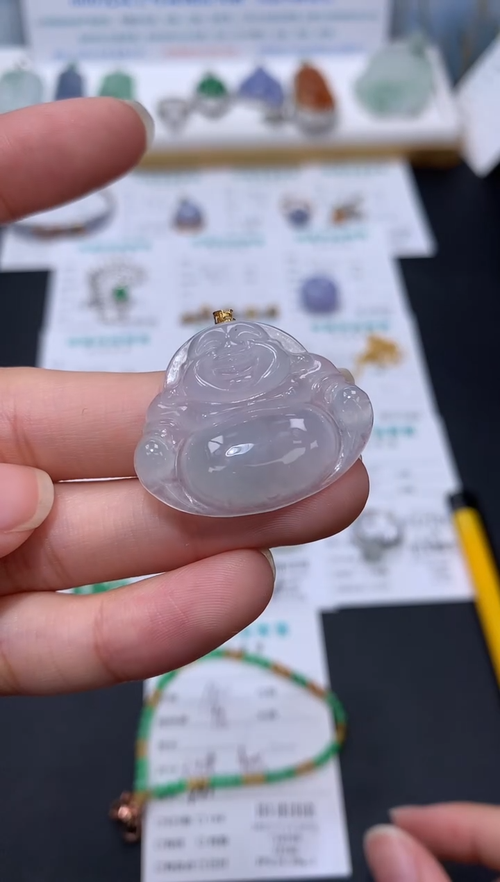 翡翠18K金镶嵌颈饰模式推广期48小时鉴赏期