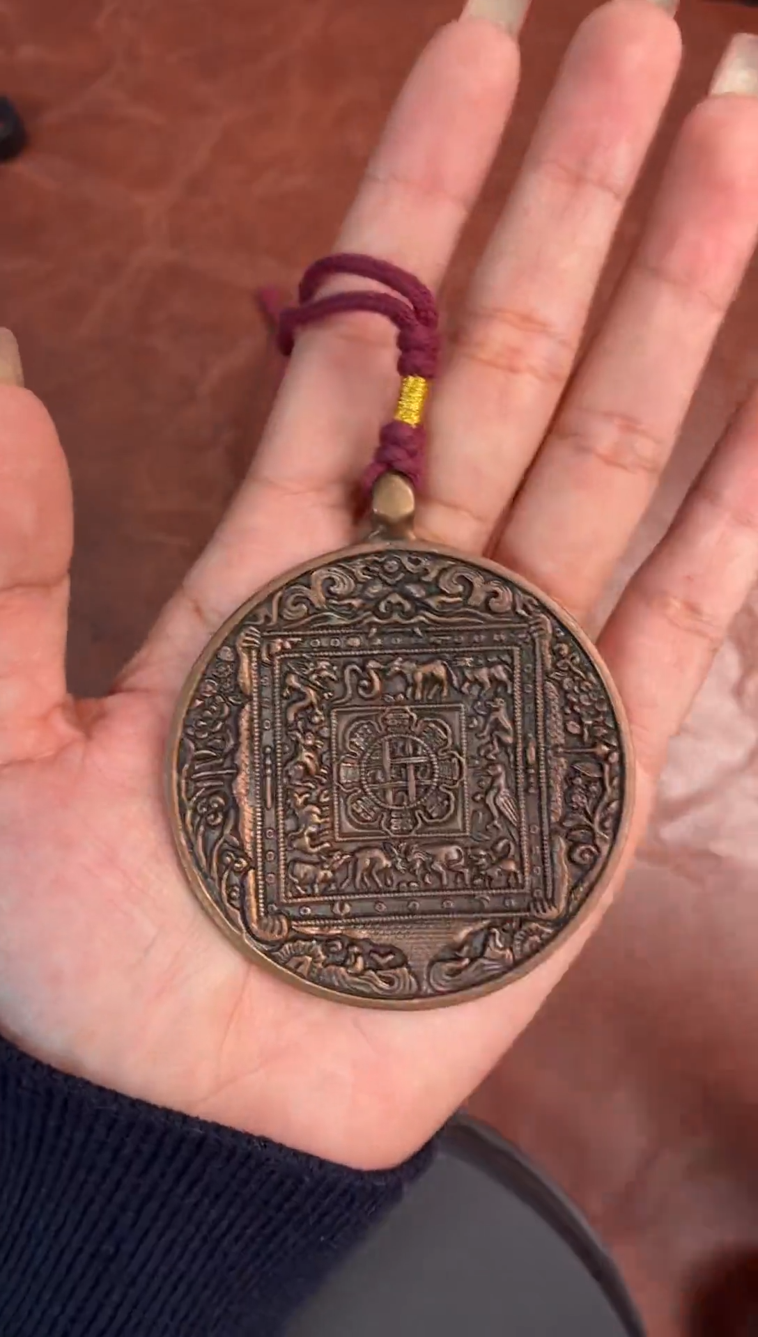 合金类噶玛珠宝铜合金八卦吊坠62