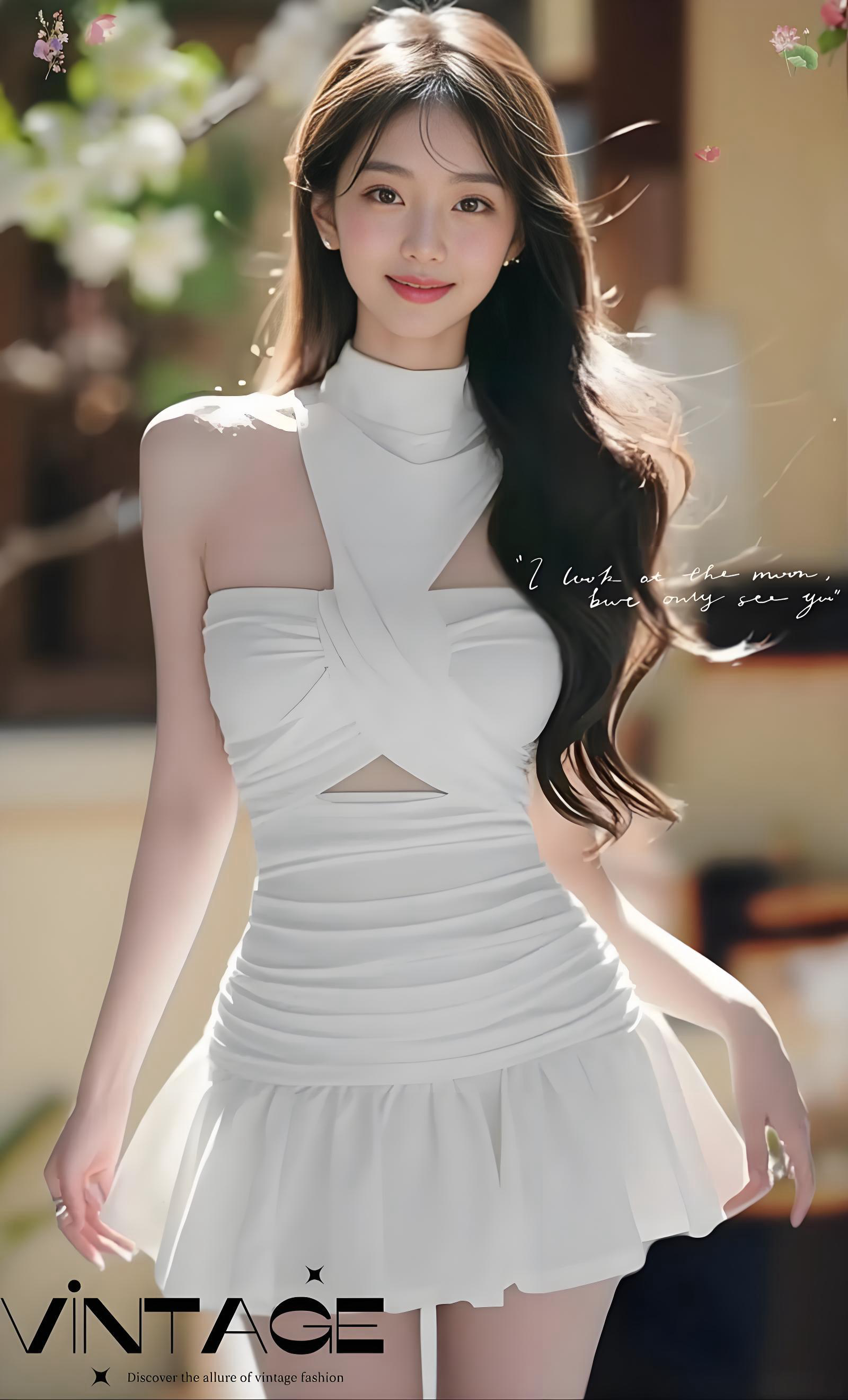 【雅蔓辣妹直播专属】NO退NO换连衣短裙辣妹性感jk萝莉气质挂脖褶皱