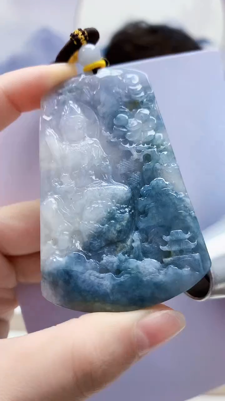 未镶嵌定制翡翠5145lr-毛货挂件106