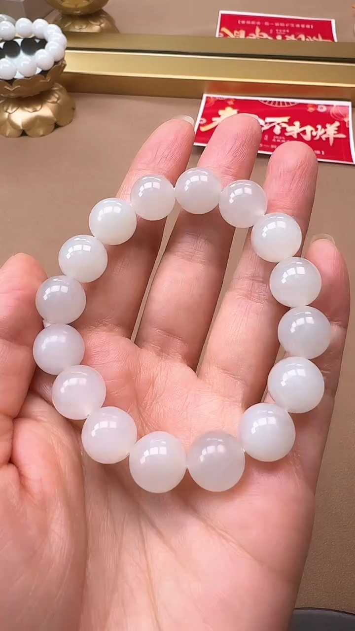 【闪购商品】和田玉手串未镶嵌和田玉12mm手串