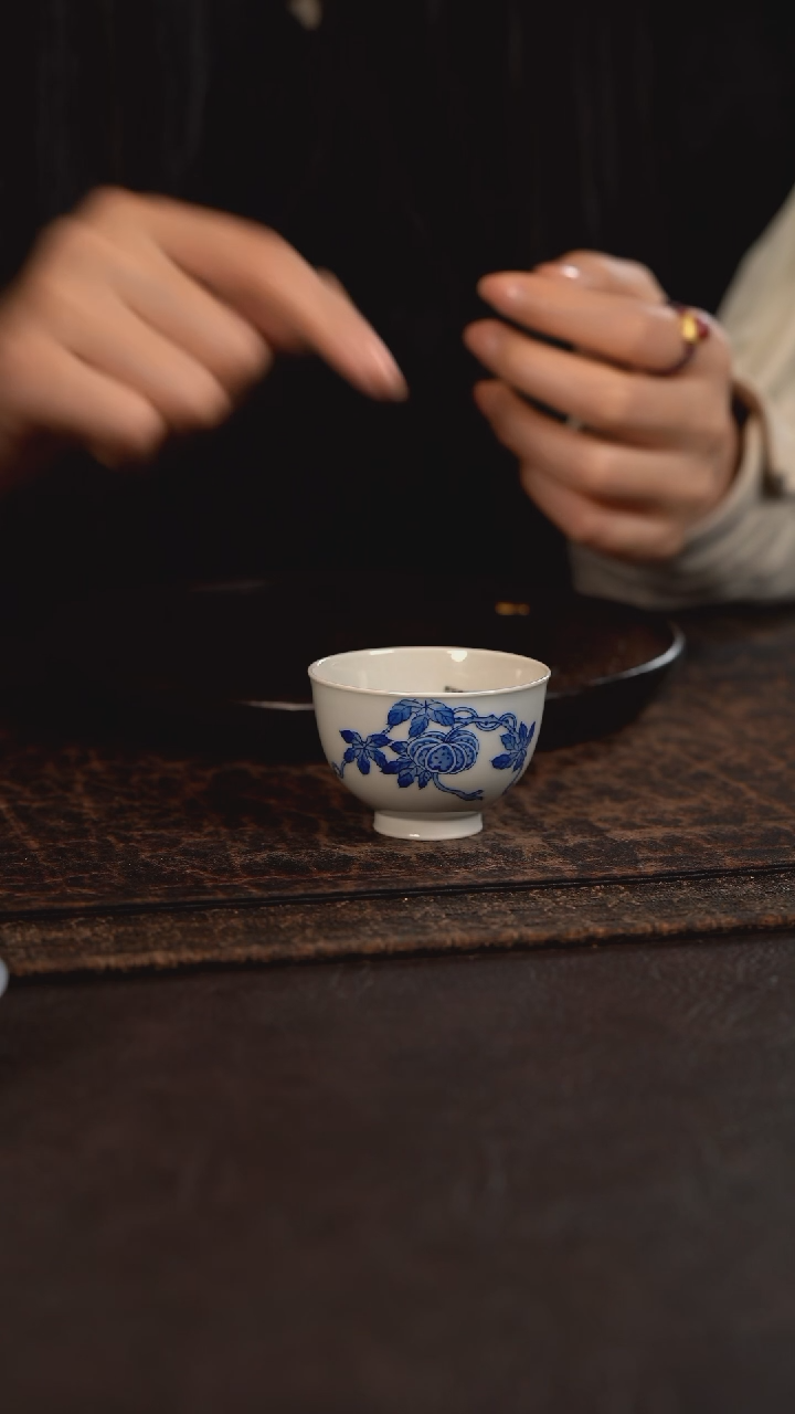 【闪购商品】杯HLX陶瓷折枝南瓜小鸡心杯