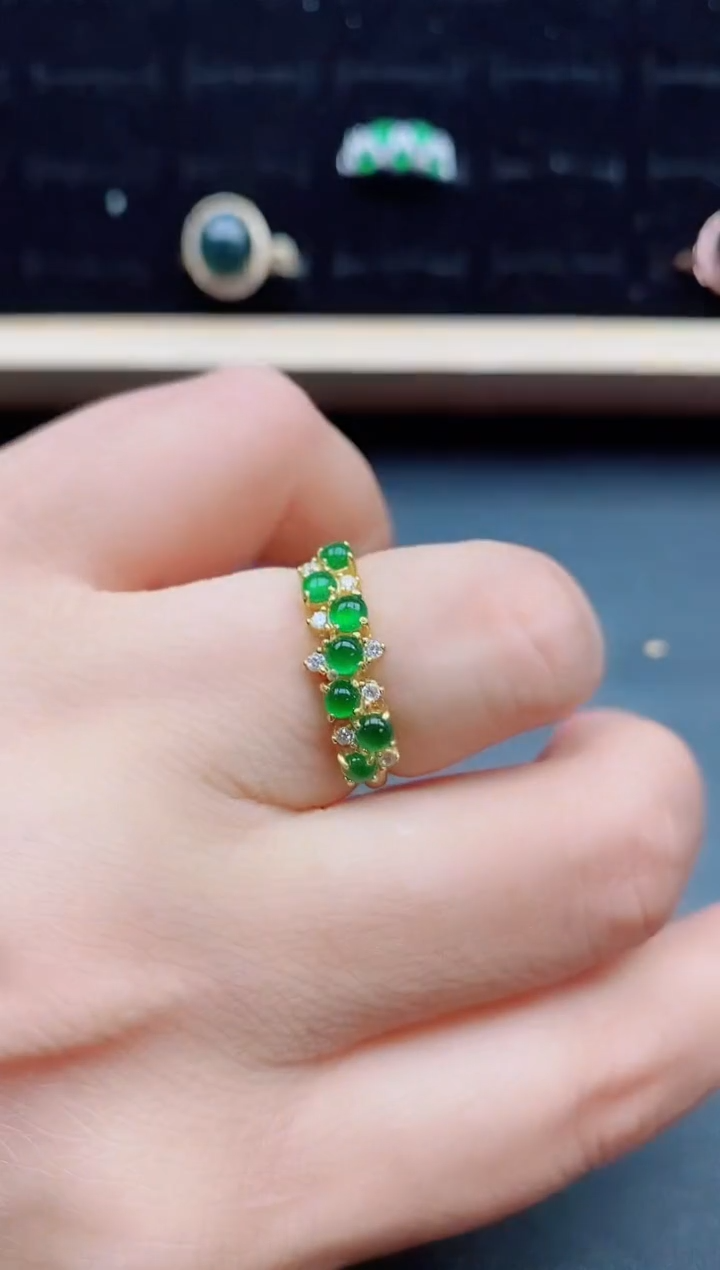 【闪购商品】翡翠戒指银S925镶嵌21321