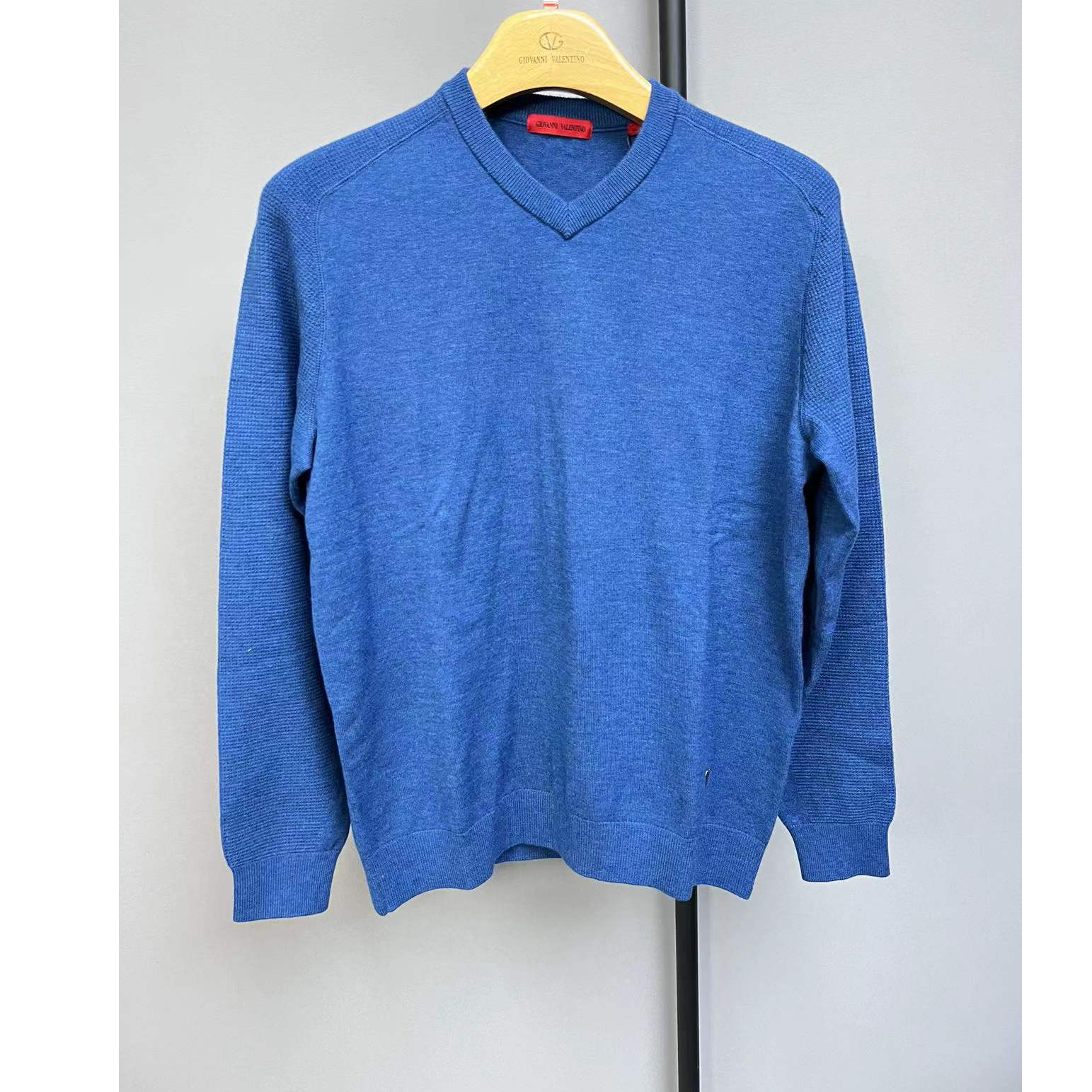 25男士时尚百搭纯色长袖V领羊毛毛衣19408159