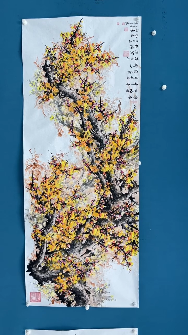 【闪购商品】国画2.8-甄选-王夫怀-八尺-金梅